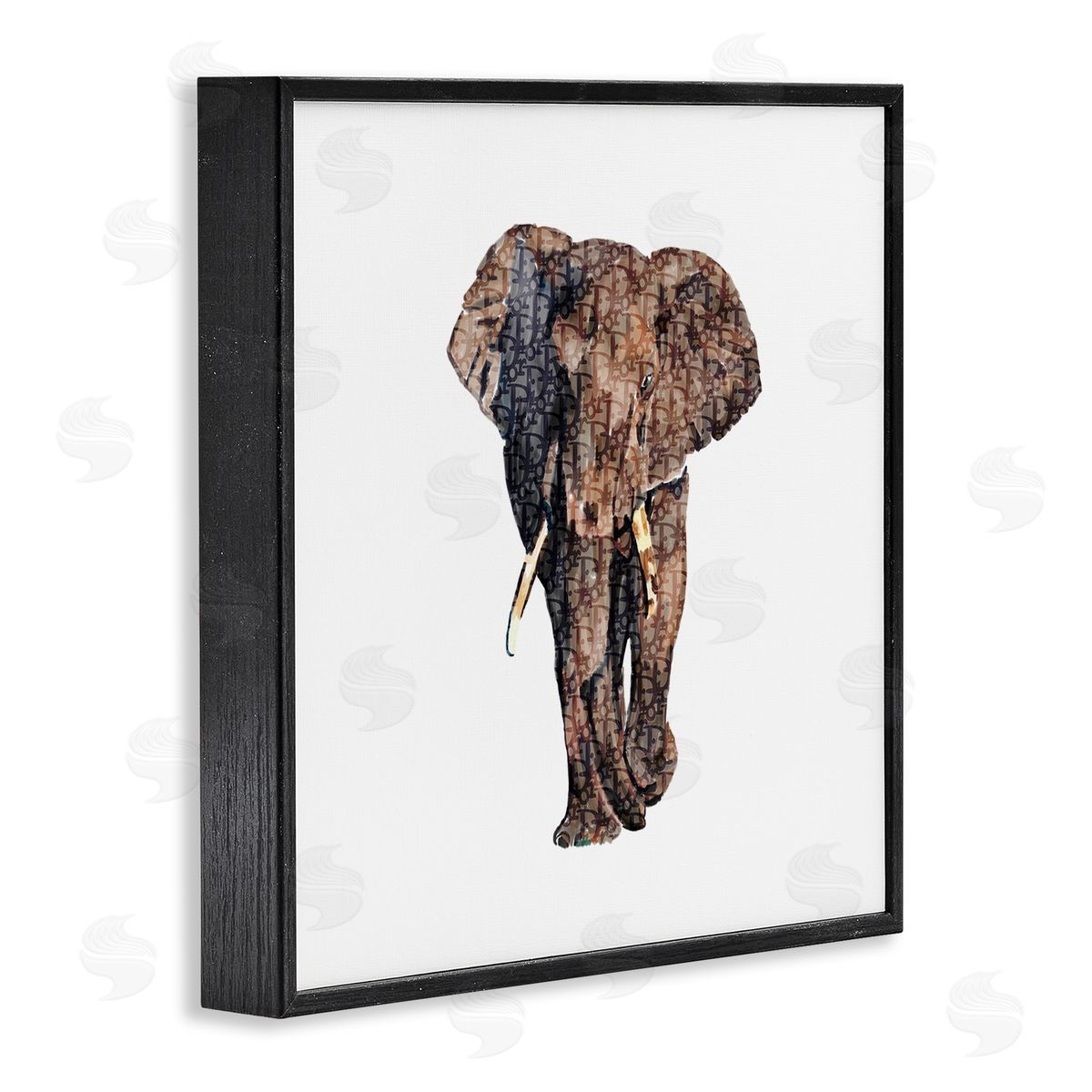 Amelia Noyes Glam Symbol Wildlife Elephant Black Framed Glicee Wall Art Print