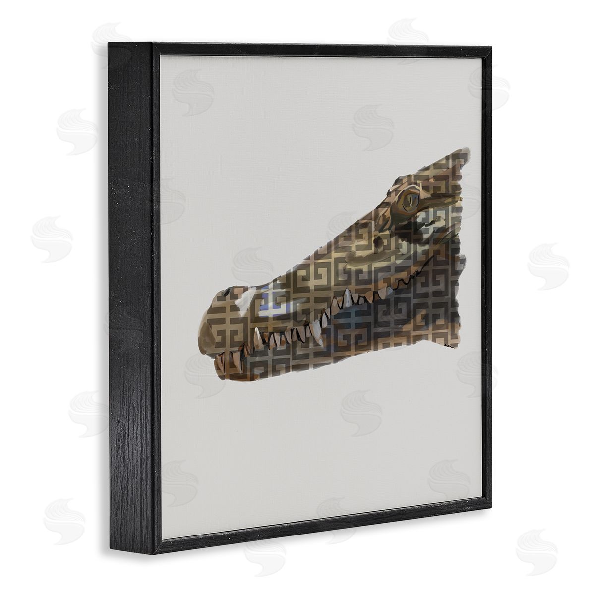 Amelia Noyes Fashion Brand Crocodile Glam Black Framed Glicee Wall Art Print