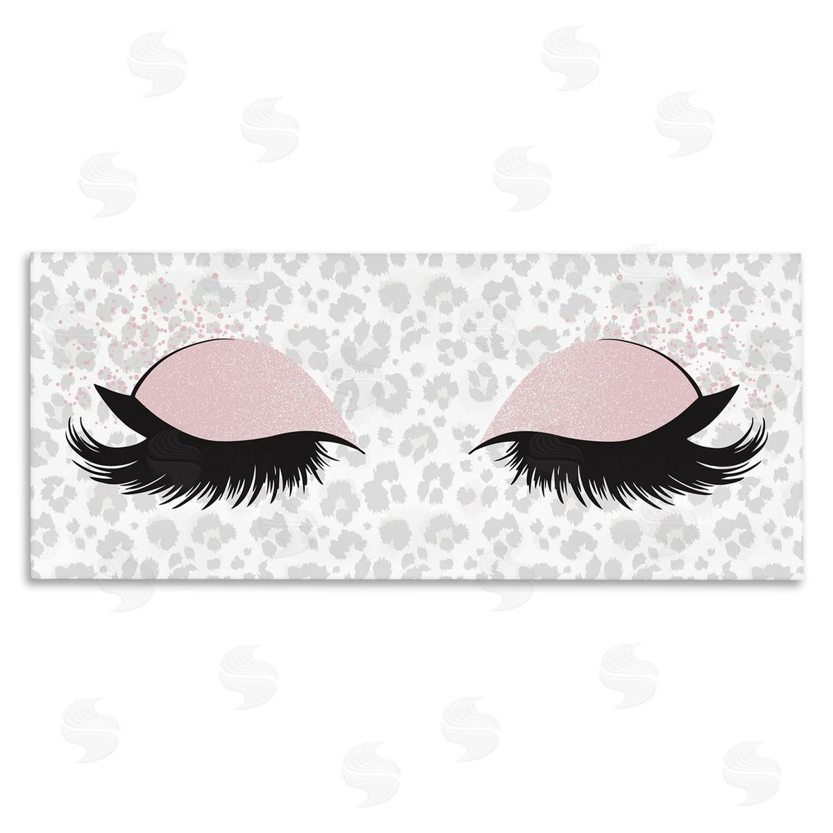 Glam Makeup Leopard Pattern Canvas Wall Art, Home Decor by Kim Allen