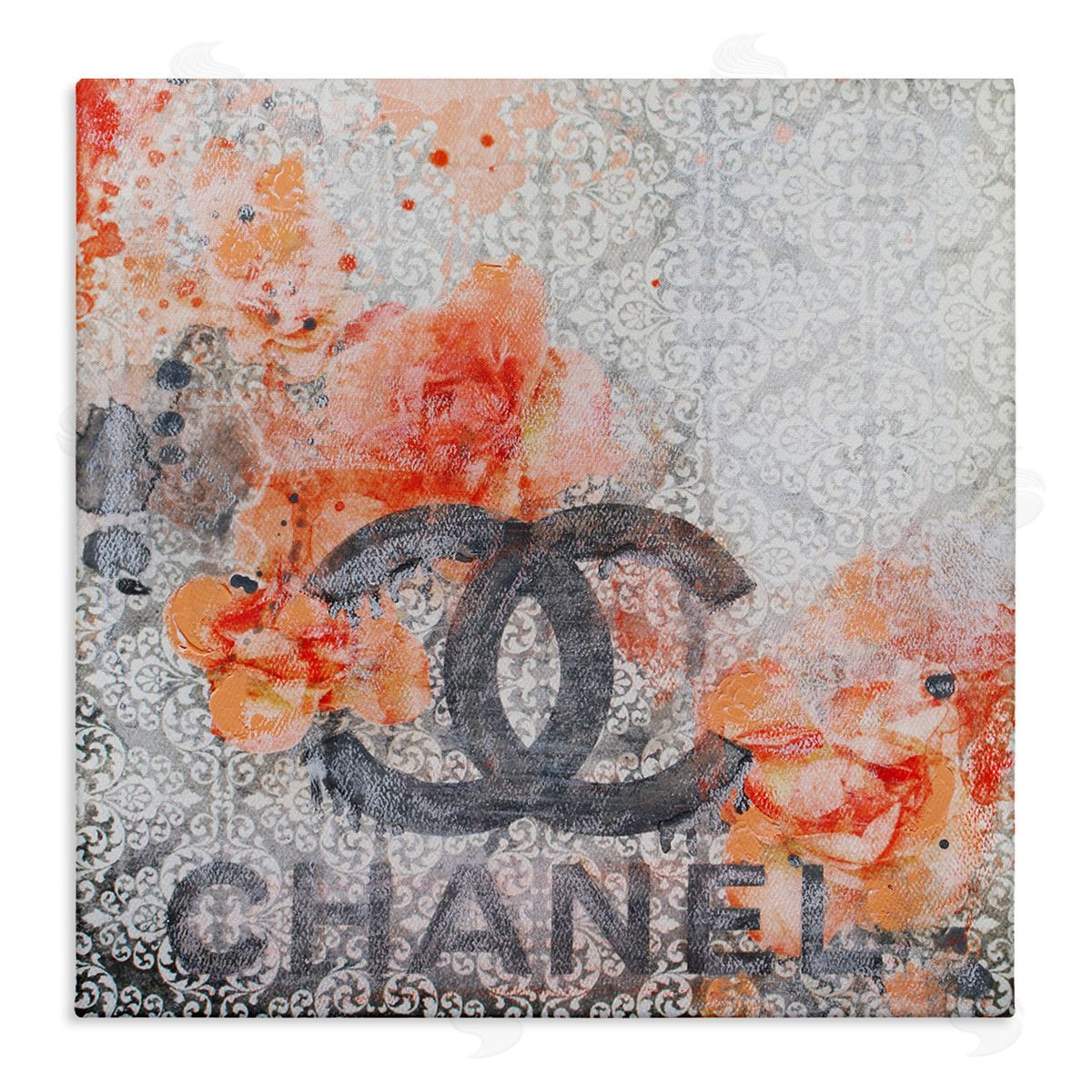 Irena Orlov Patterned Floral Fashion Brand Collage Stretched Canvas Wall Art Print