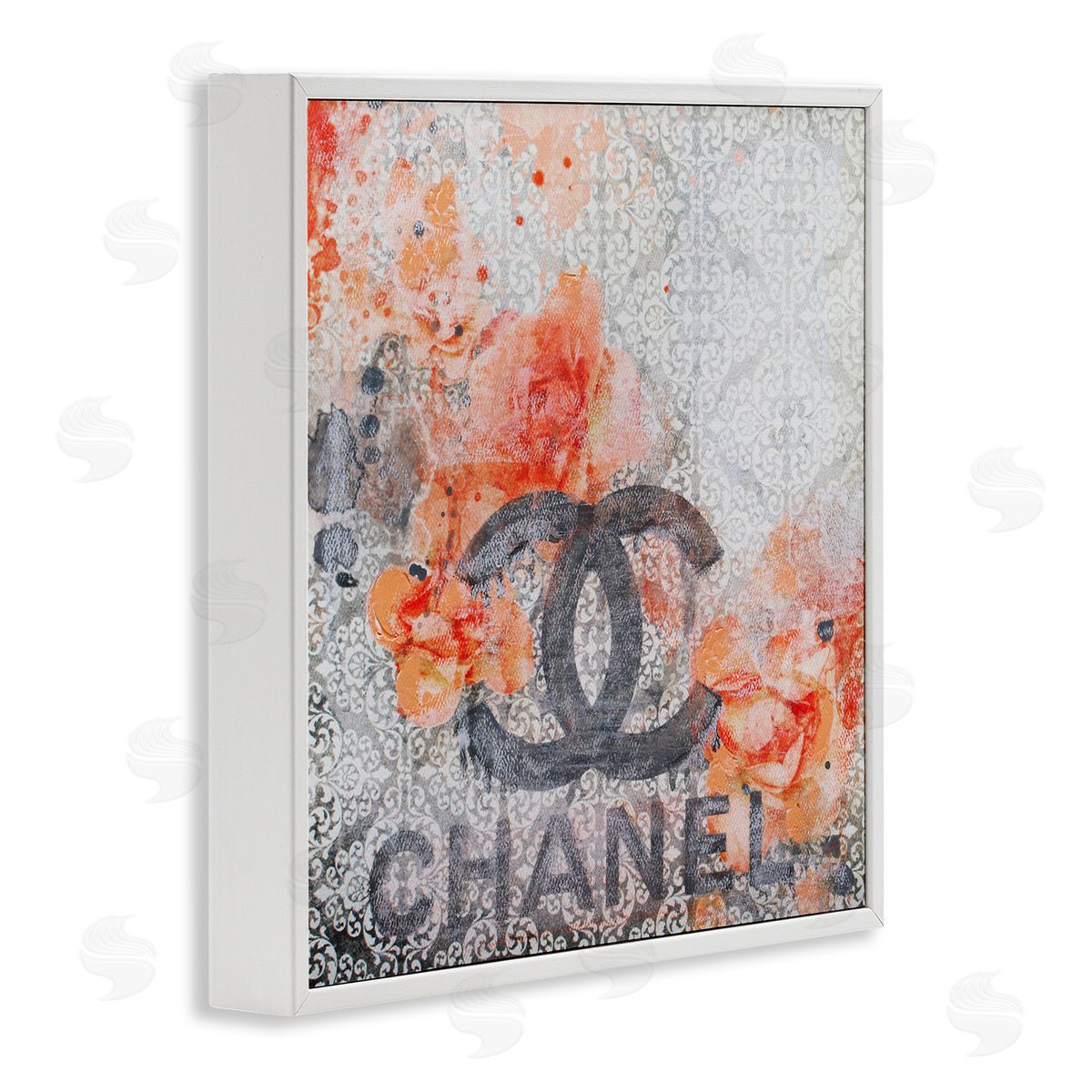 Irena Orlov Patterned Floral Fashion Brand Collage White Framed Glicee Wall Art Print