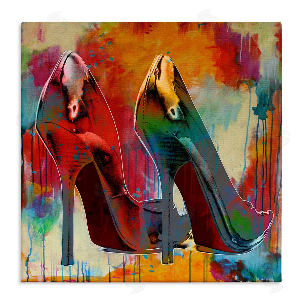 Sarah McGuire Urban Style Glam Heels Stretched Canvas Wall Art Print