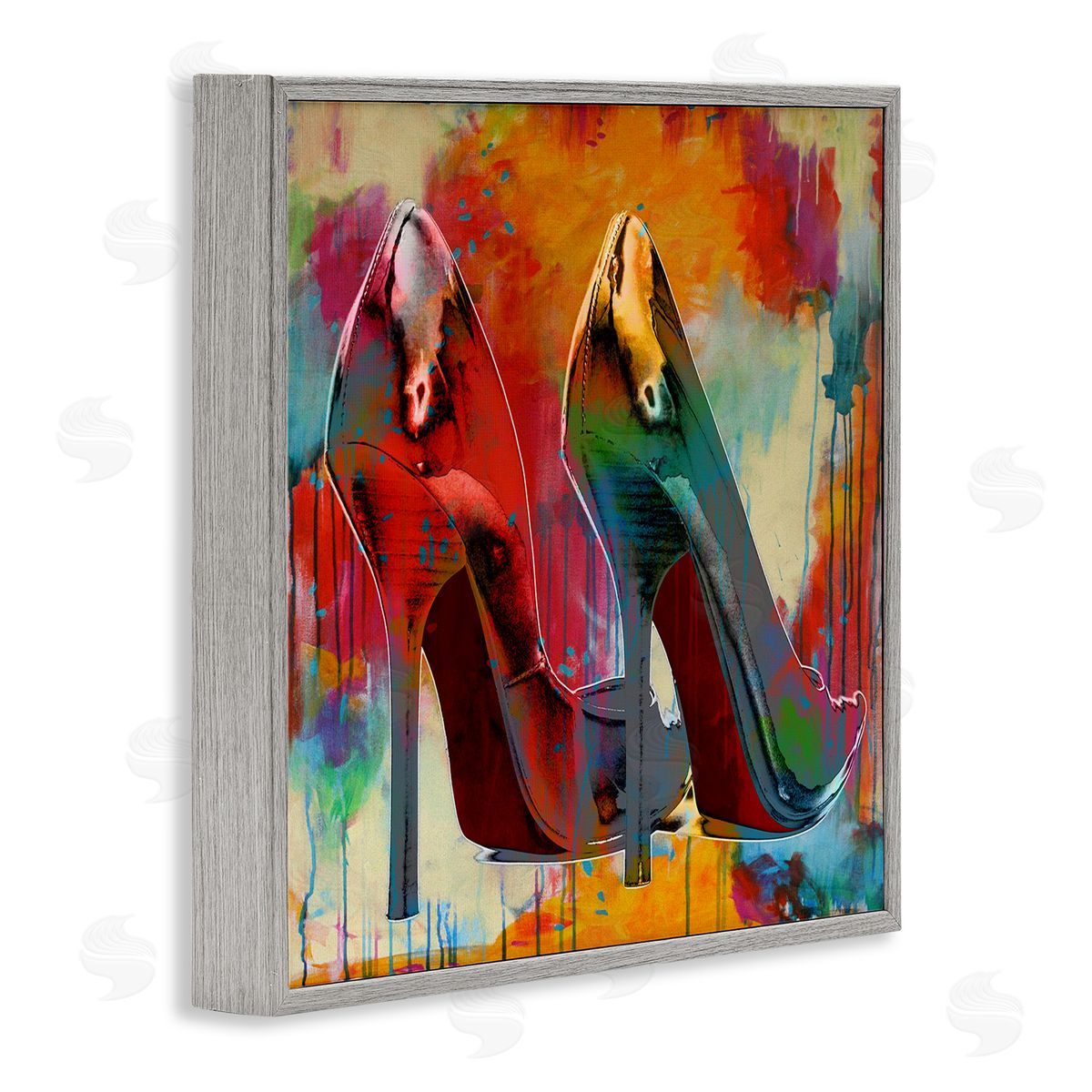 Sarah McGuire Urban Style Glam Heels Gray Framed Glicee Wall Art Print