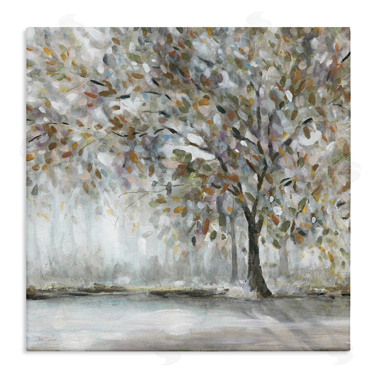 Woodland Nature Tree Painting Canvas Wall Art, Home Decor by Carol Robinson