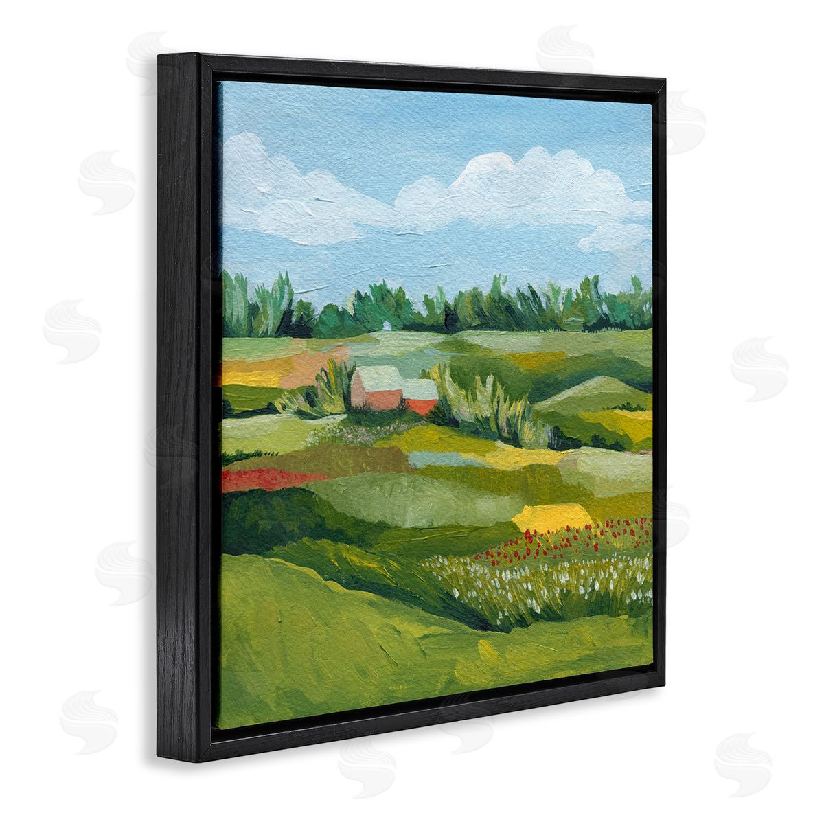 Grace Popp Vast Meadow Countryside Farmland Black Floating Frame Canvas Wall Art Print