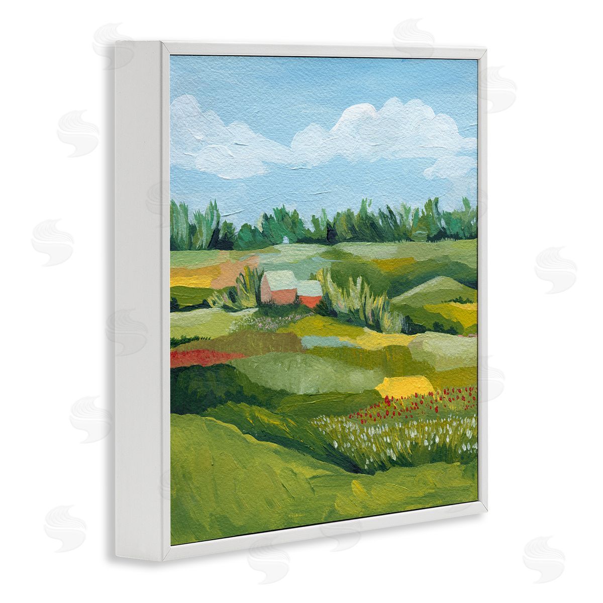 Grace Popp Vast Meadow Countryside Farmland White Framed Glicee Wall Art Print