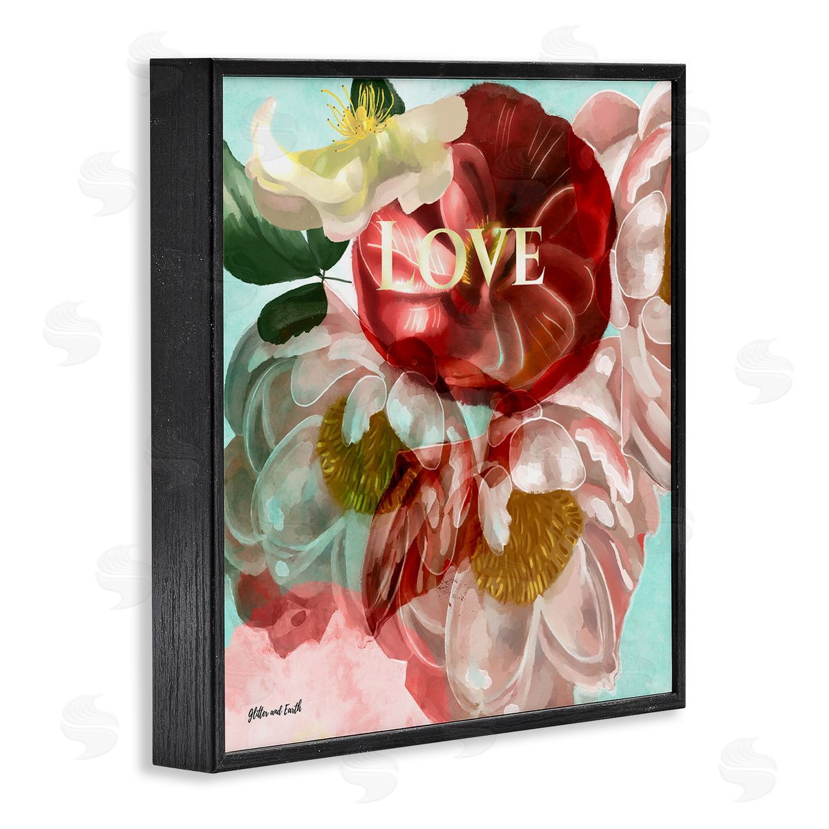 Jacqueline Wild Love Romantic Blooming Peonies Black Framed Glicee Wall Art Print