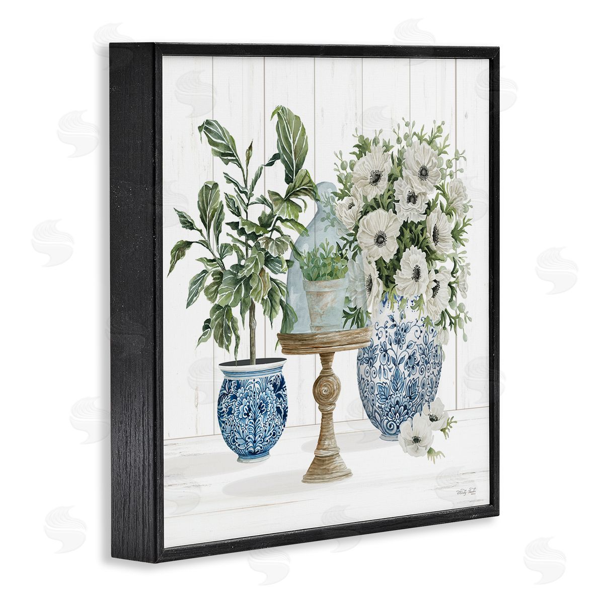 Cindy Jacobs Farmhouse Blooms Anemone Flowers Black Framed Glicee Wall Art Print