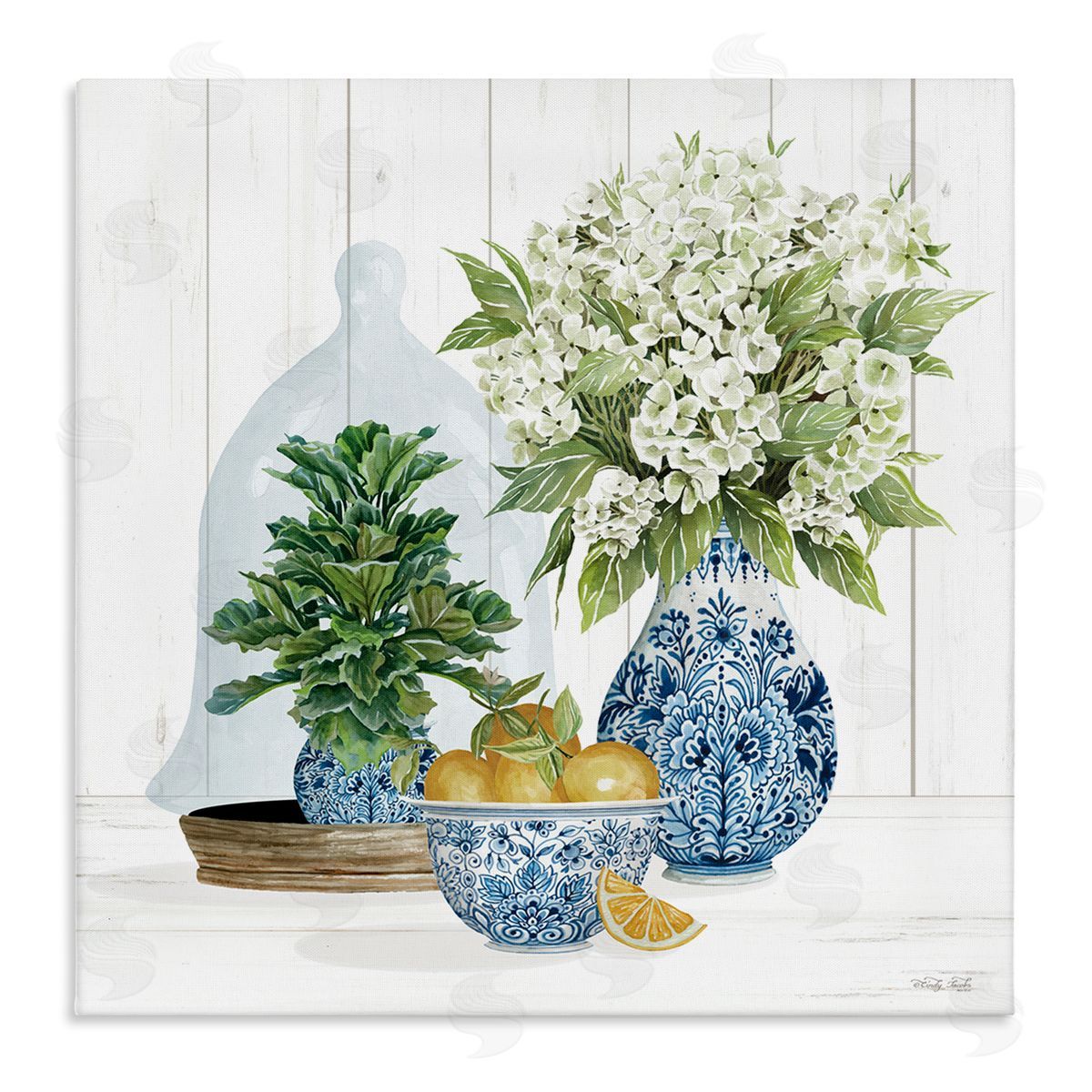 Cindy Jacobs Country Botanicals Citrus Arrangement Stretched Canvas Wall Art Print