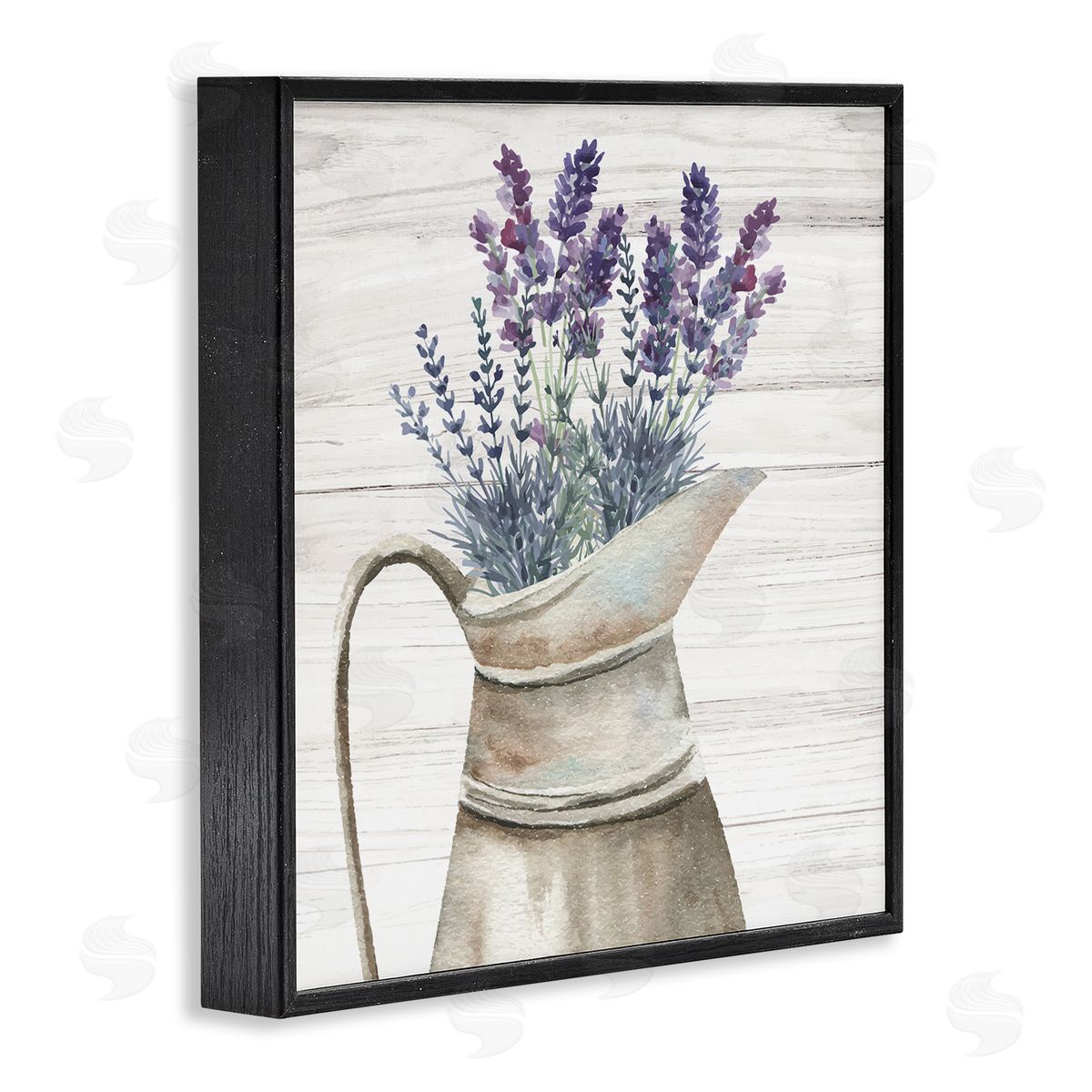Nicole DeCamp Lavender Sprigs Country Gardening Black Framed Glicee Wall Art Print