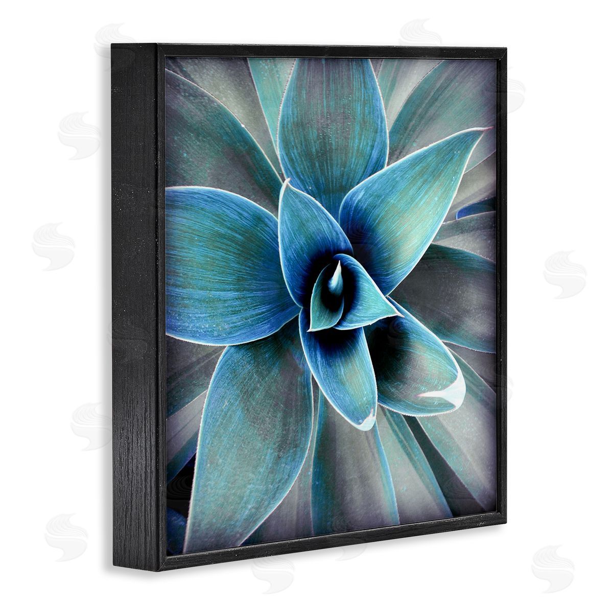 Irena Orlov Modern Close Up Plant Leaves Black Framed Glicee Wall Art Print