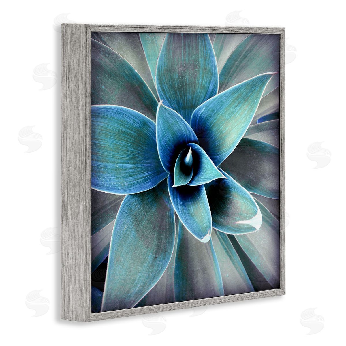 Irena Orlov Modern Close Up Plant Leaves Gray Framed Glicee Wall Art Print