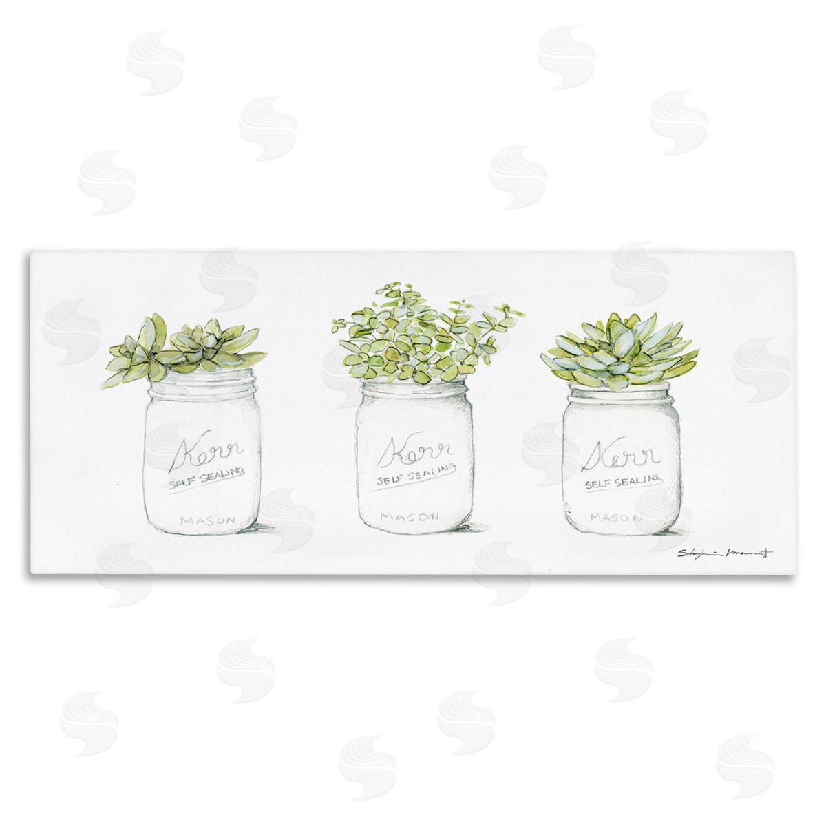 Stephanie Workman Marrott Country Greenery Succulent Jars