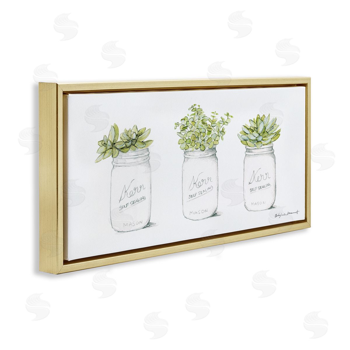 Stephanie Workman Marrott Country Greenery Succulent Jars