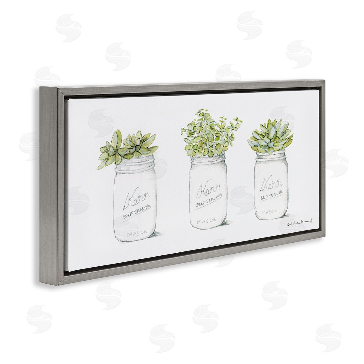 Stephanie Workman Marrott Country Greenery Succulent Jars