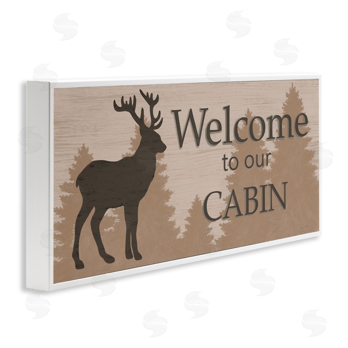 Annie LaPoint Welcome To Our Cabin Deer Sign