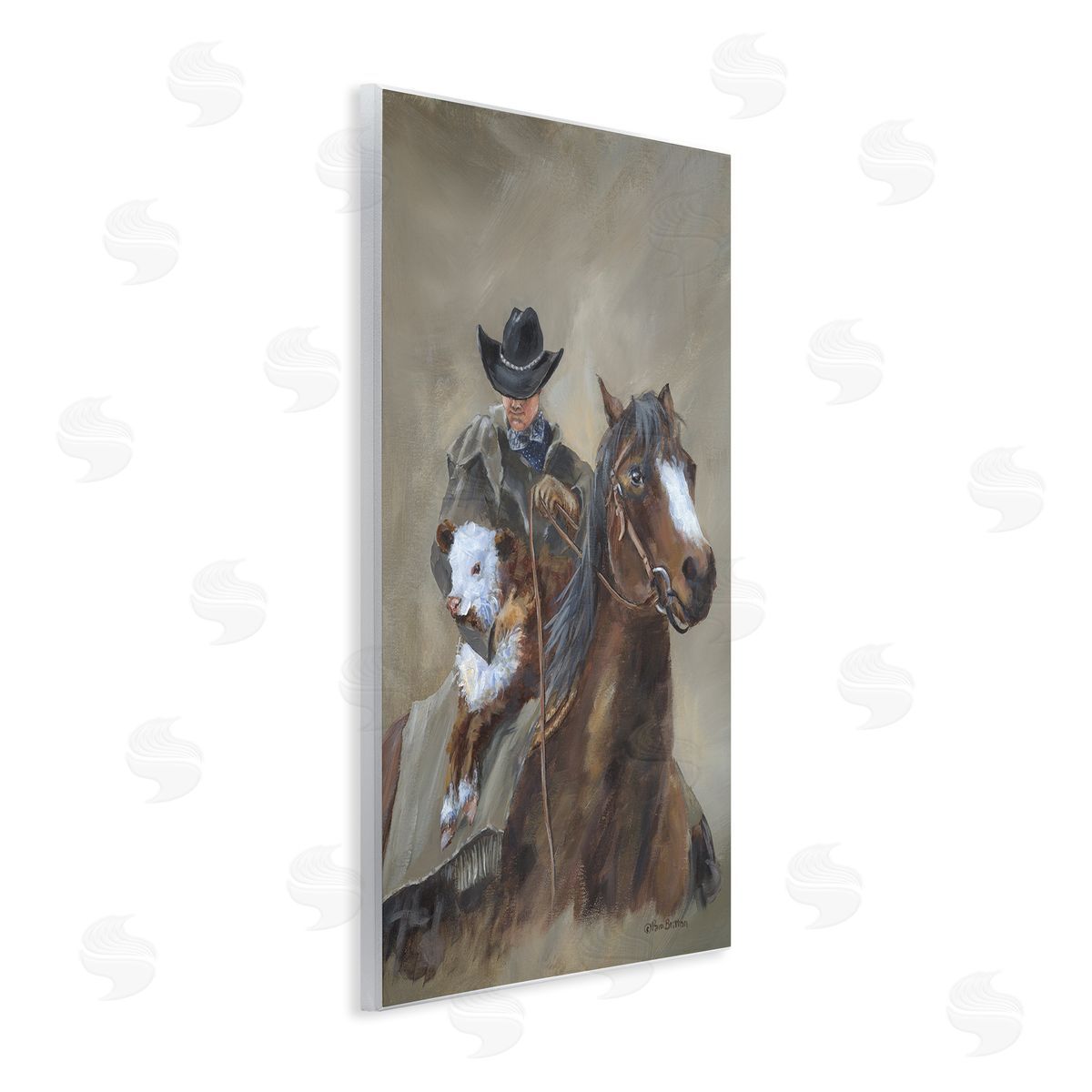 Ranch Cowboy & Western Horse Wood Plaque Wall Art, Home Decor by Pam Britton