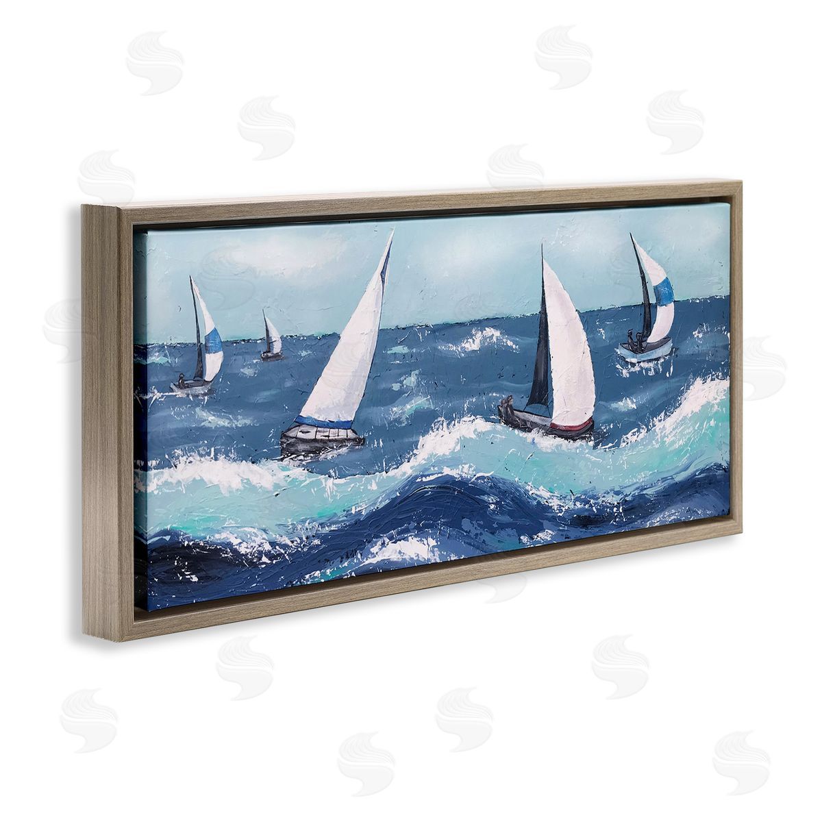 Jade Reynolds Sea Waves Splashing Sailboats