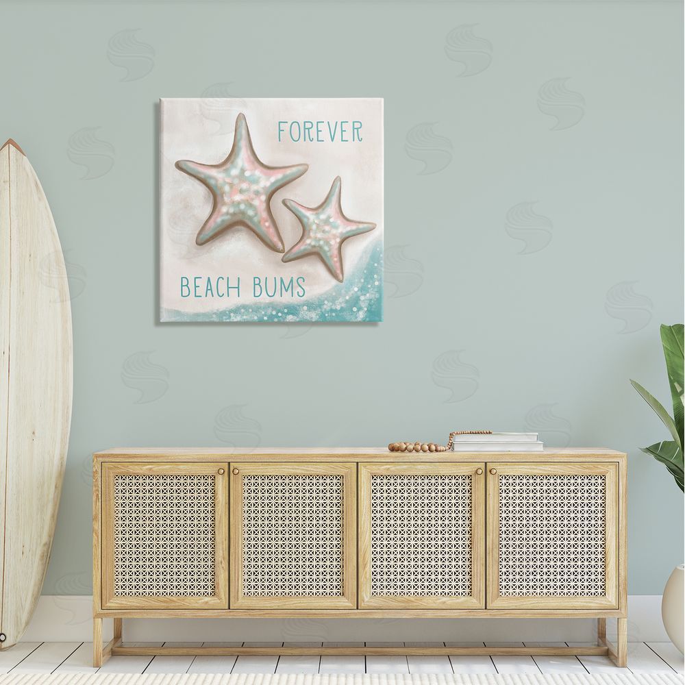 Elizabeth Tyndall Forever Beach Bums Starfish Duo Canvas Wall Art in Room