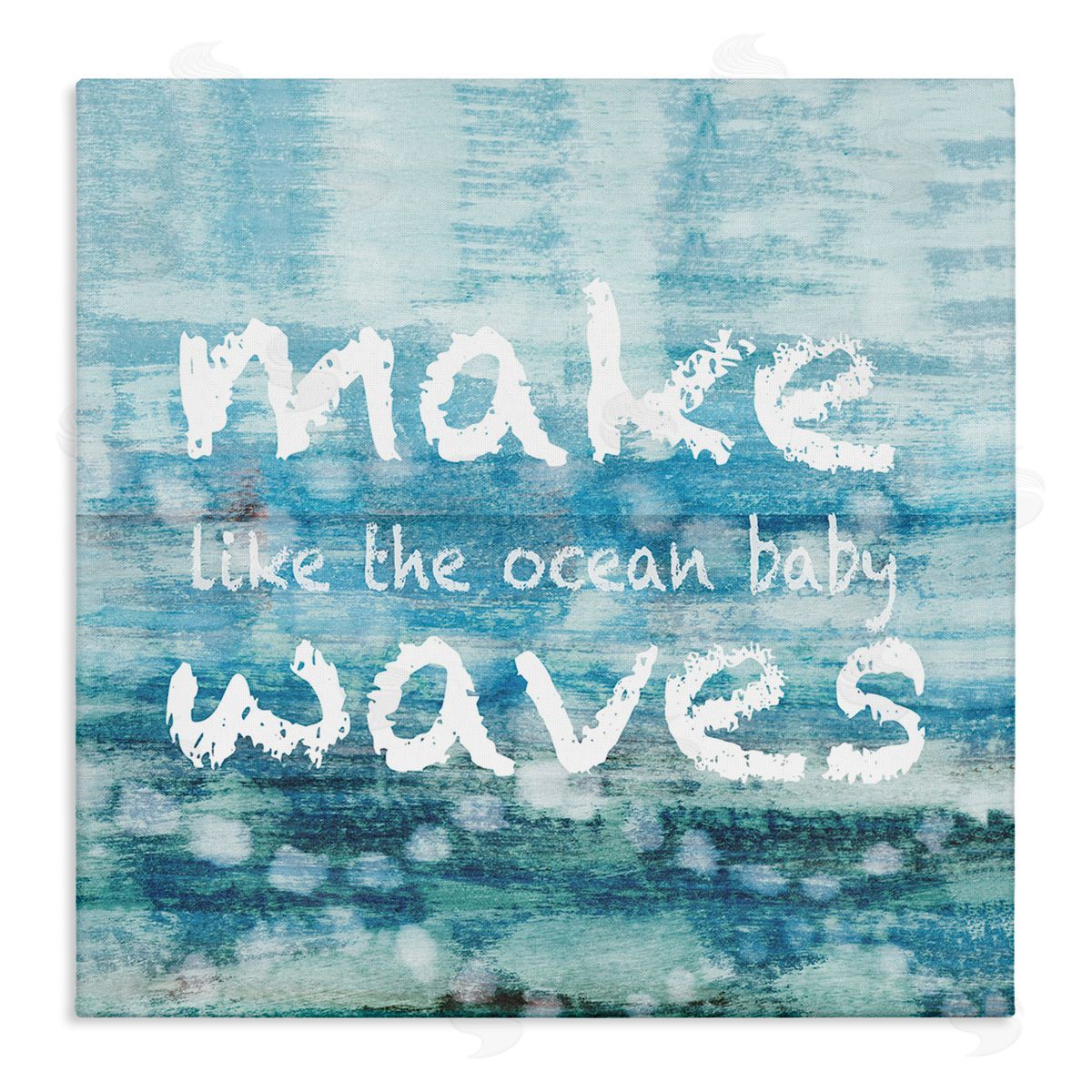 Flora Kouta Make Waves Like The Ocean Baby Abstract Stretched Canvas Wall Art Print