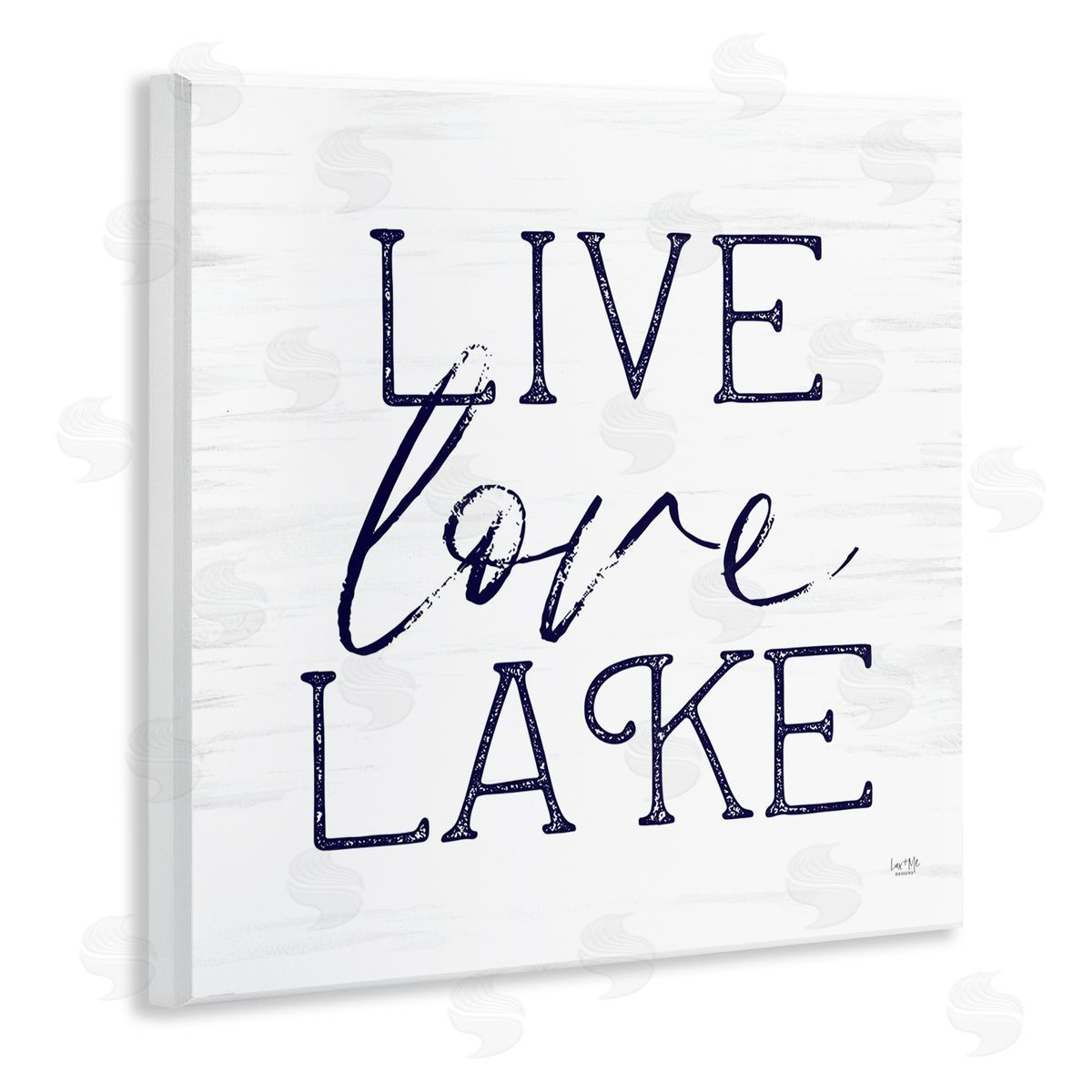 Lux + Me Designs Live Love Lake Rustic Nautical Wooden Wall Plaque Art Print