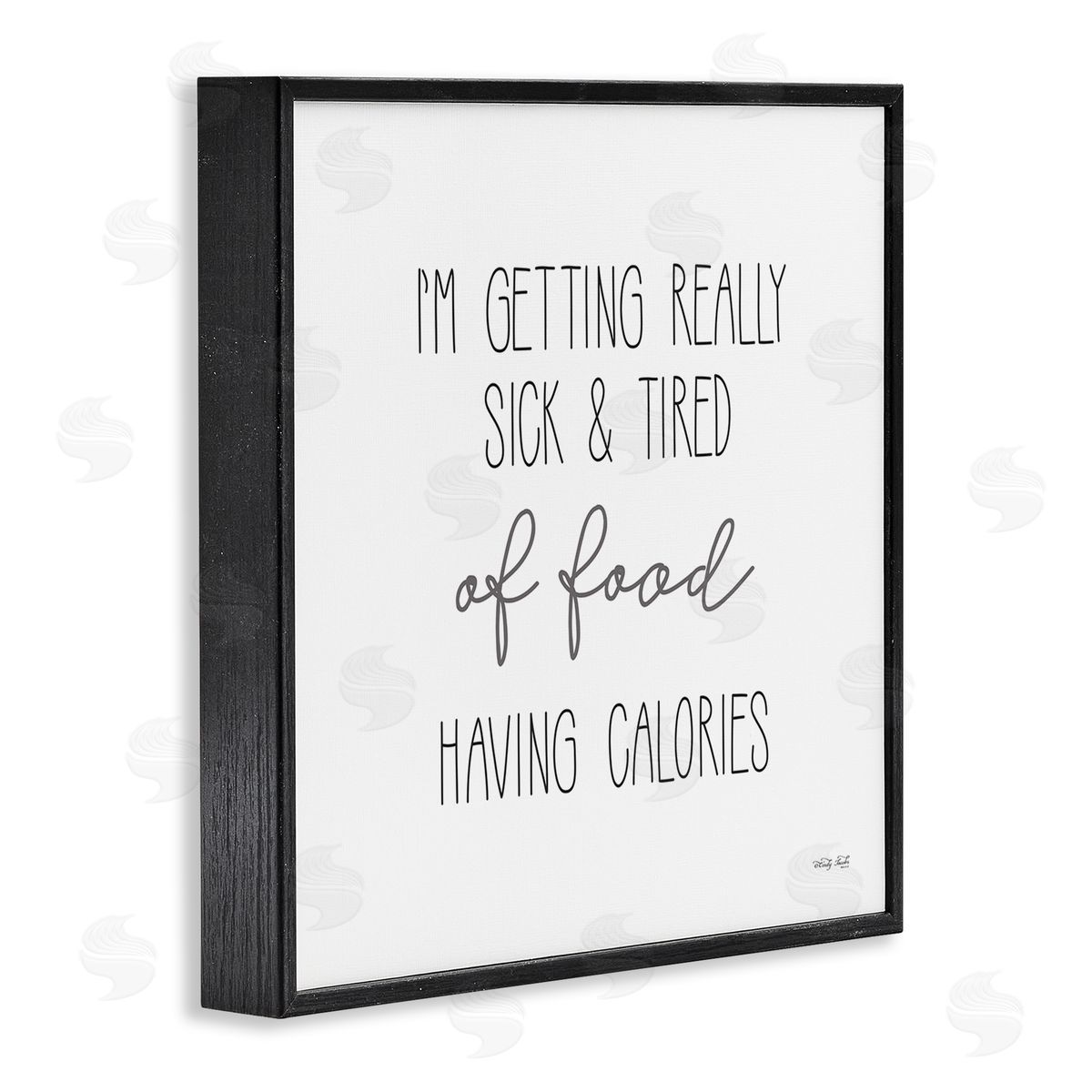 Cindy Jacobs Sick Of Food Having Calories Funny Black Framed Glicee Wall Art Print