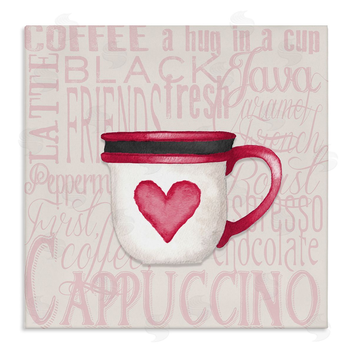 Elizabeth Medley Heart Coffee Mug Latte Kitchen Stretched Canvas Wall Art Print