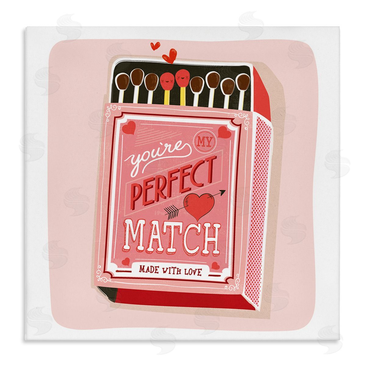 Pan Georgiou My Perfect Match Fun Romance Stretched Canvas Wall Art Print
