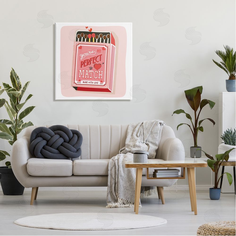 Pan Georgiou My Perfect Match Fun Romance Canvas Wall Art in Room
