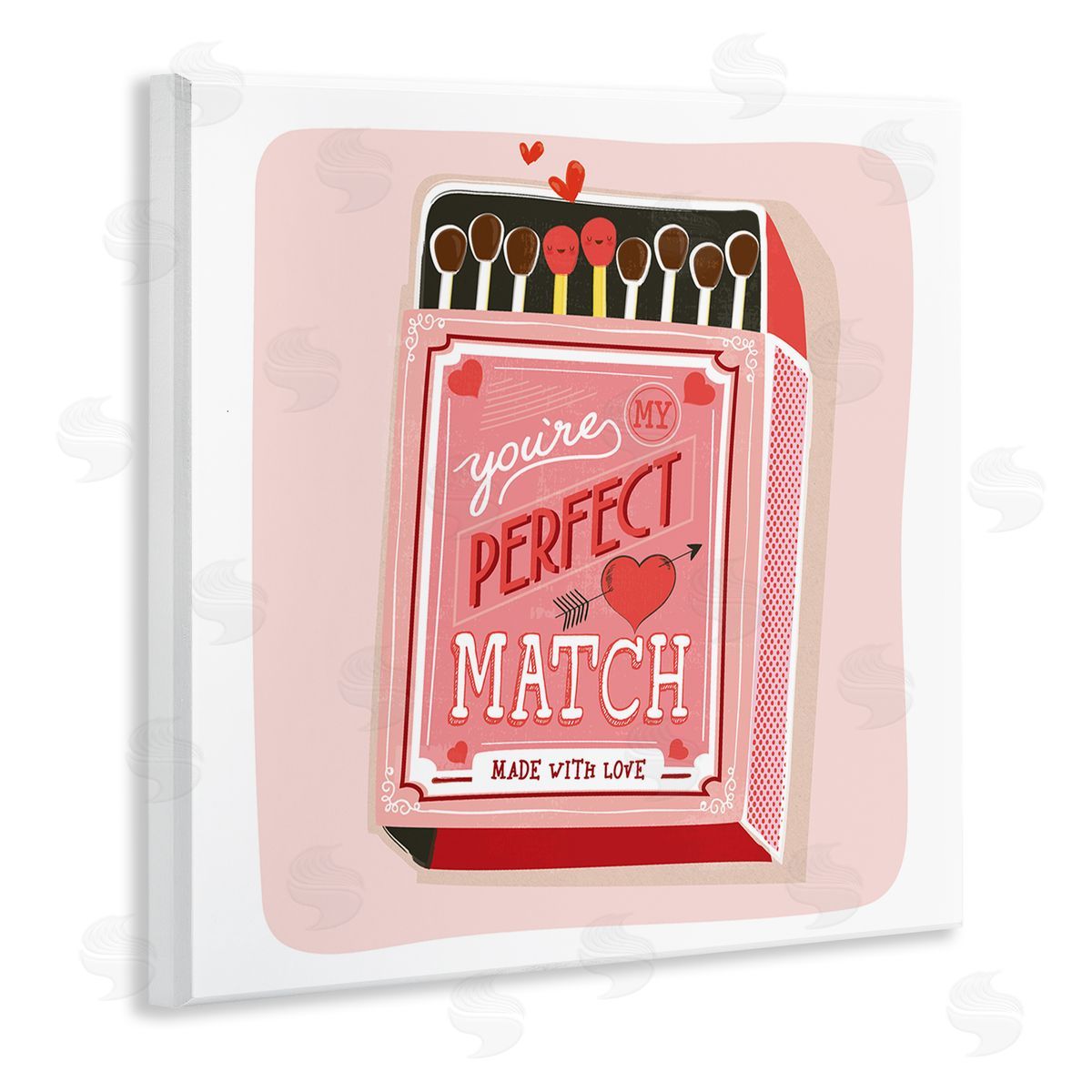 Pan Georgiou My Perfect Match Fun Romance Wooden Wall Plaque Art Print