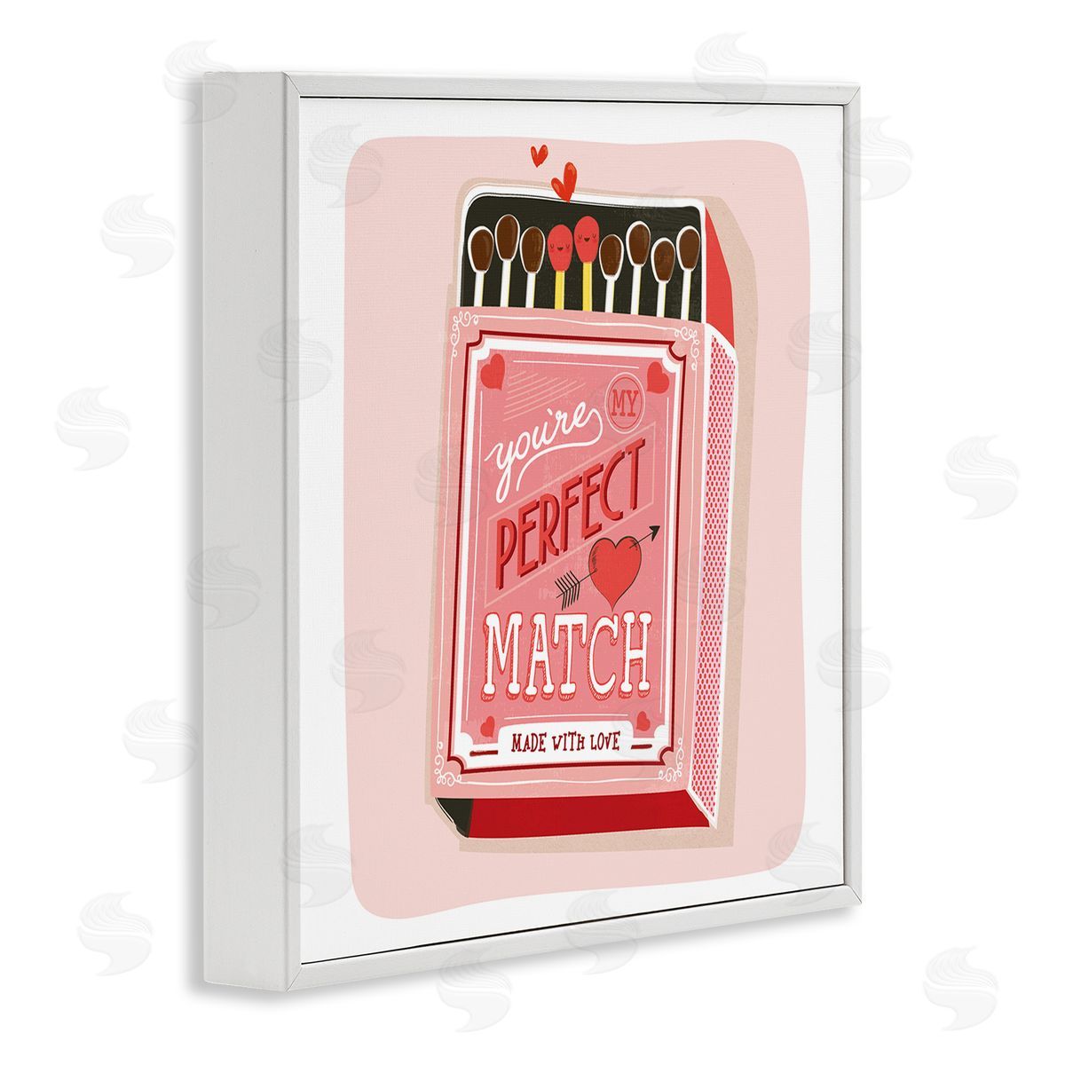 Pan Georgiou My Perfect Match Fun Romance White Framed Glicee Wall Art Print
