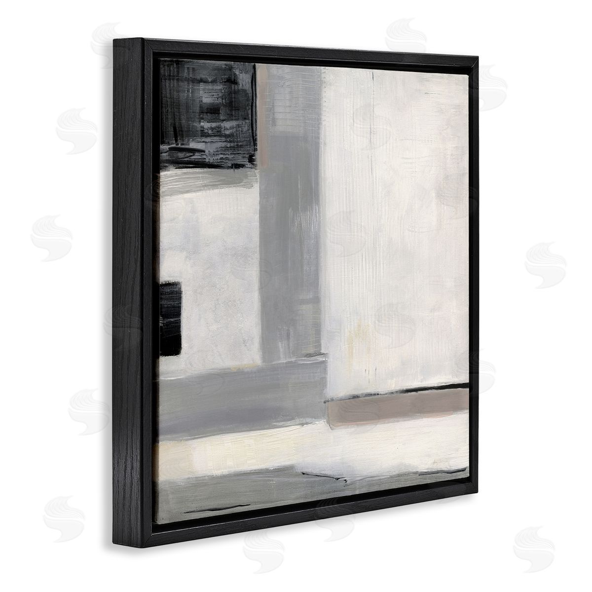 Sally Swatland Modern Abstract Urban Air Black Floating Frame Canvas Wall Art Print