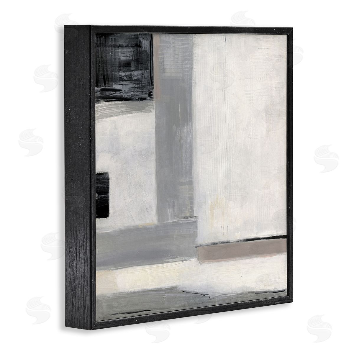 Sally Swatland Modern Abstract Urban Air Black Framed Glicee Wall Art Print