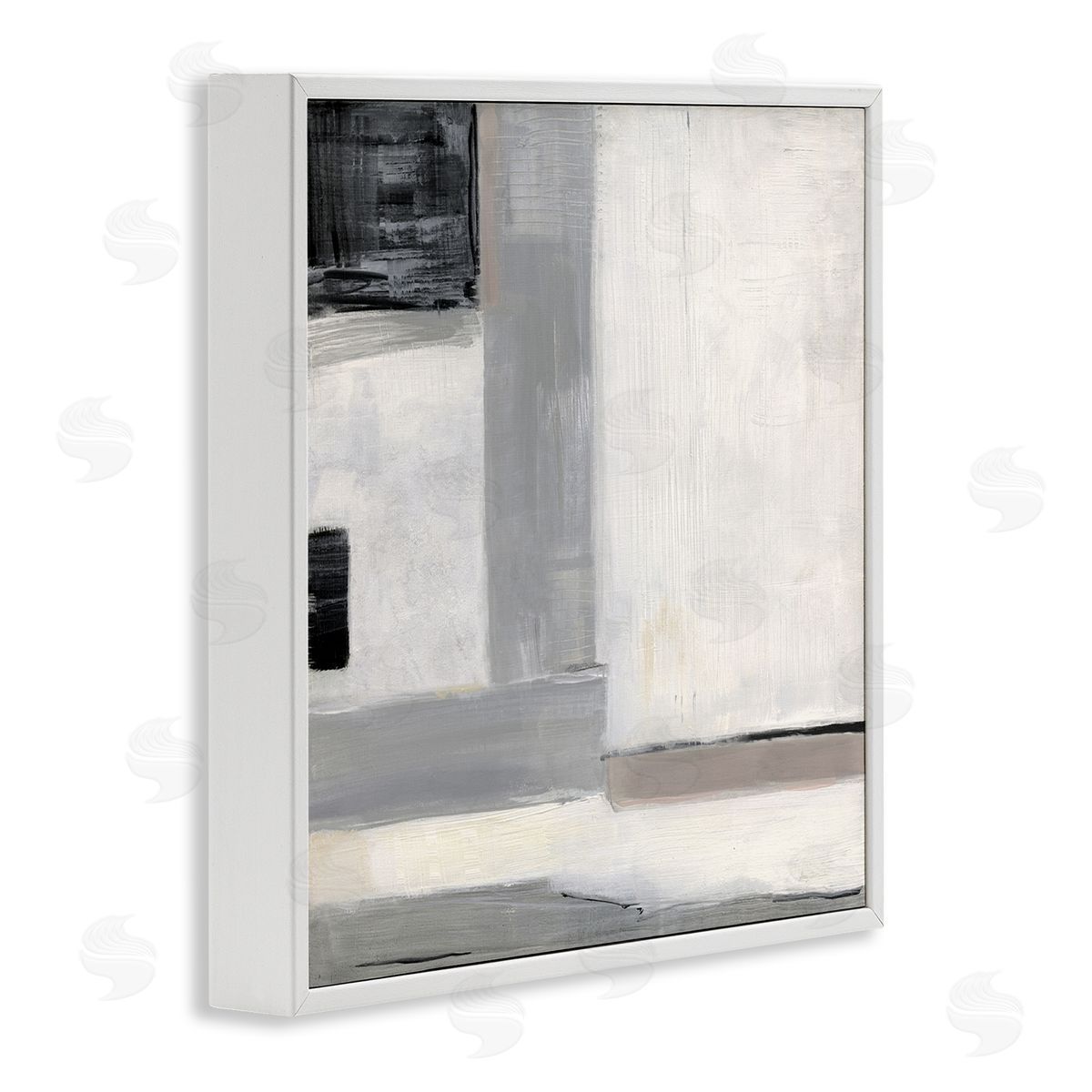 Sally Swatland Modern Abstract Urban Air White Framed Glicee Wall Art Print