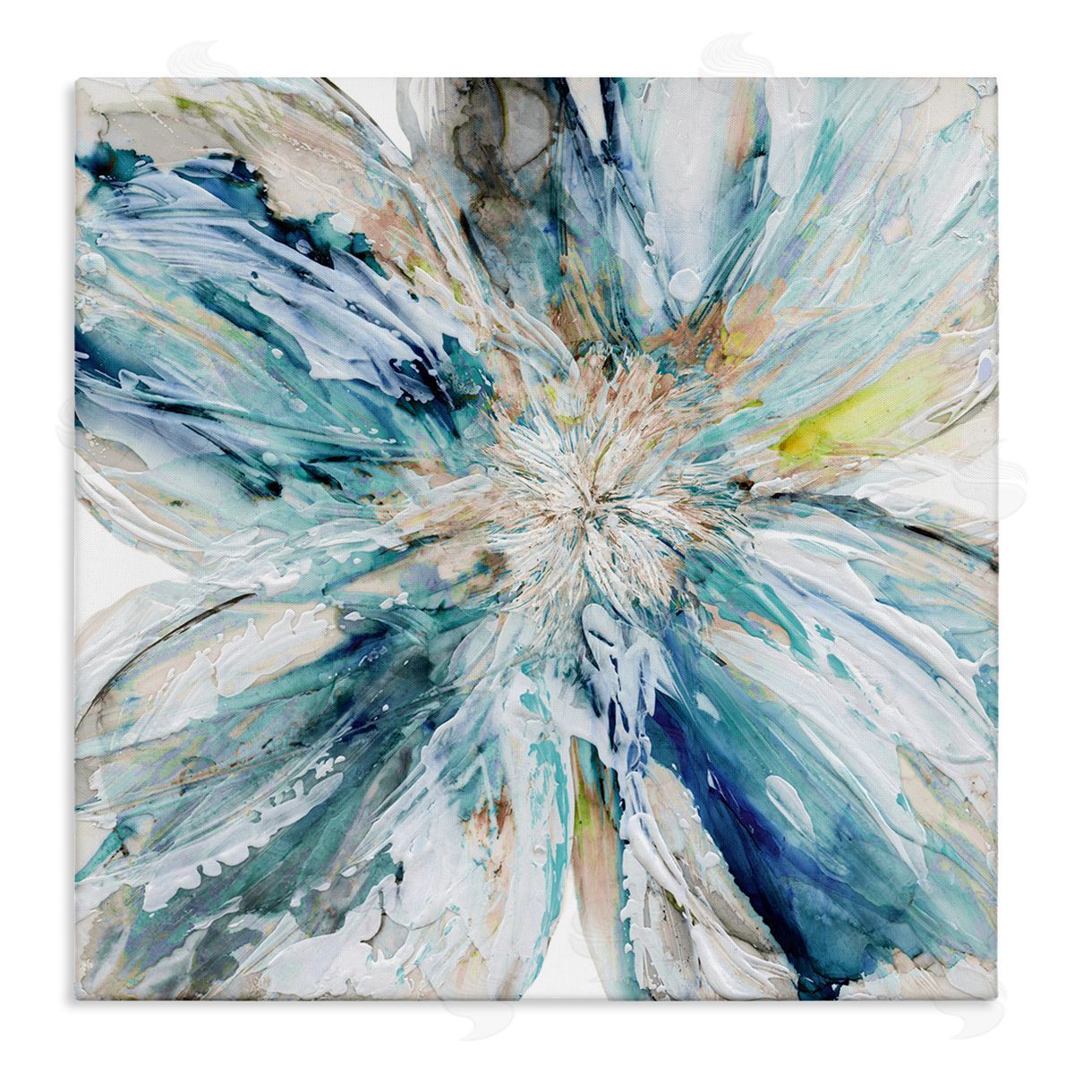 Carol Robinson Blossom Burst Abstract Flower Stretched Canvas Wall Art Print