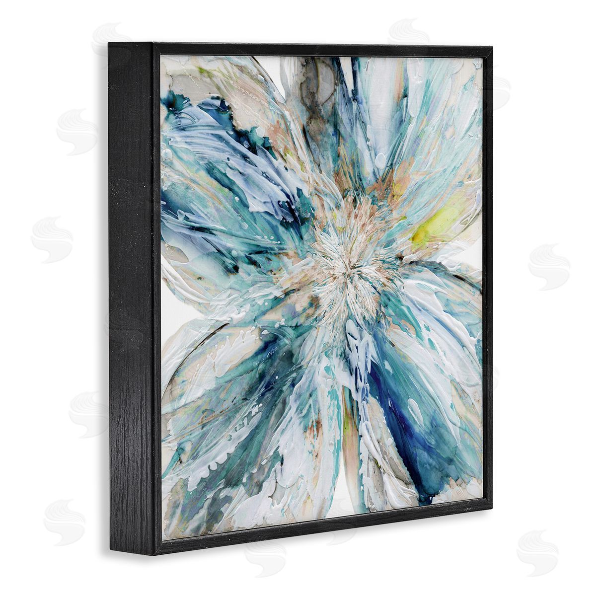 Carol Robinson Blossom Burst Abstract Flower Black Framed Glicee Wall Art Print
