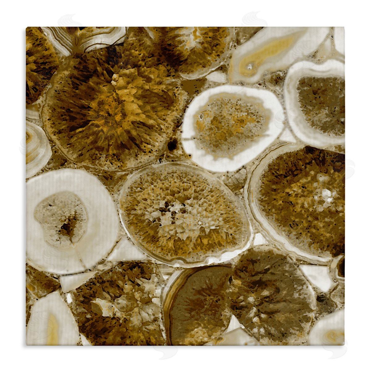 Danielle Carson Natural Geode Crystals Arrangement Stretched Canvas Wall Art Print
