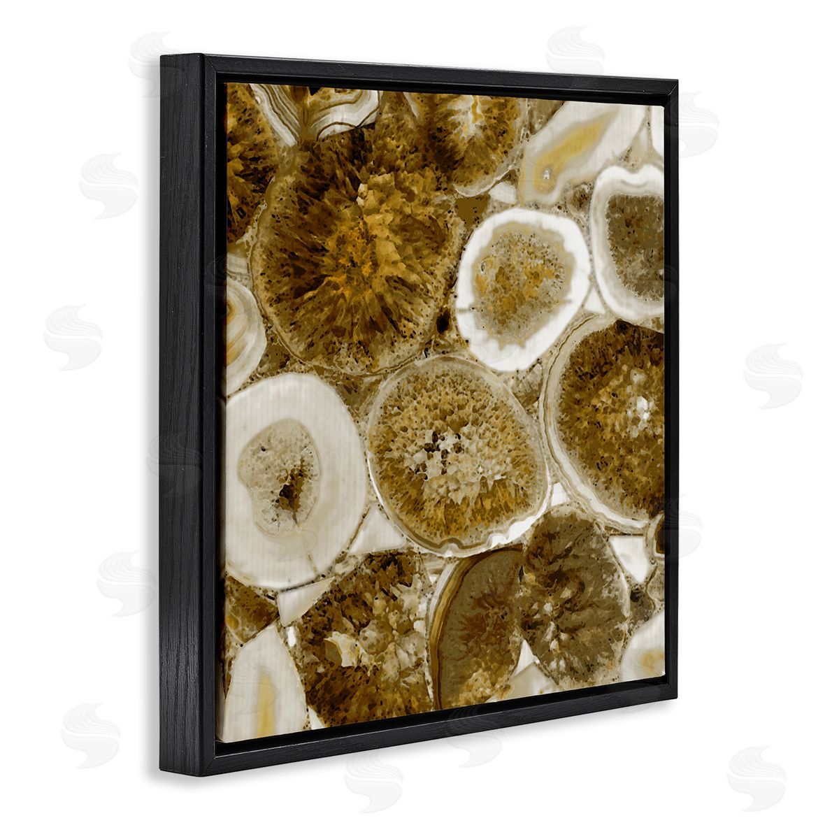 Danielle Carson Natural Geode Crystals Arrangement Black Floating Frame Canvas Wall Art Print