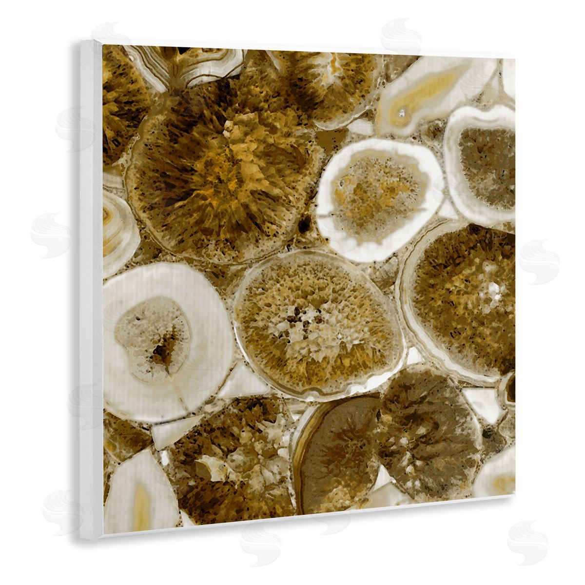 Danielle Carson Natural Geode Crystals Arrangement Wooden Wall Plaque Art Print