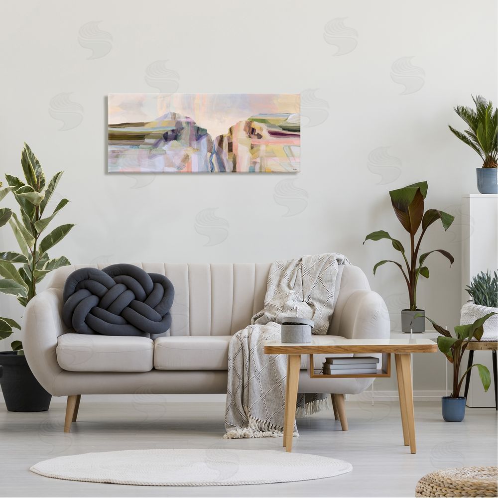 Michael Tienhaara Hilltop Abstraction Pastel Peaks Canvas Wall Art in Room