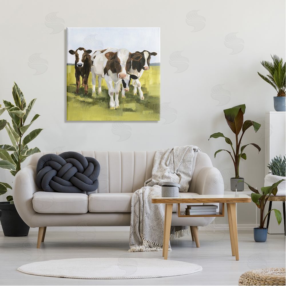 Victoria Borges Country Cows Rural Painting Canvas Wall Art in Room