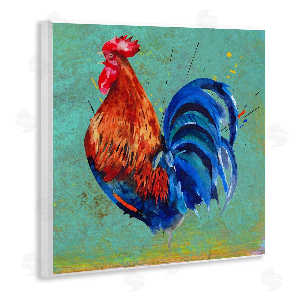 Karen Smith Bold Farmhouse Country Rooster Wooden Wall Plaque Art Print