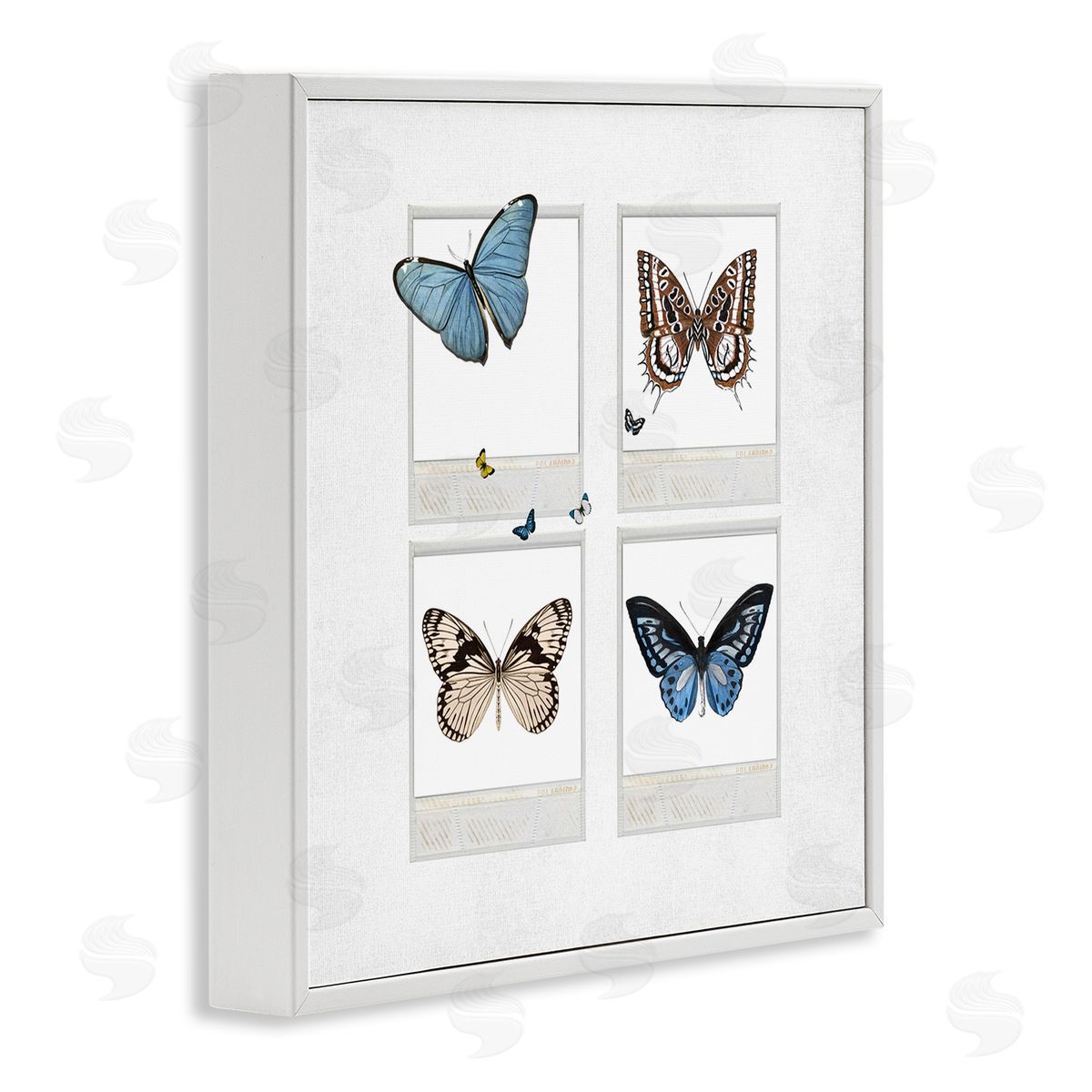 Karen Smith Butterflies Vintage Film Nature White Framed Glicee Wall Art Print