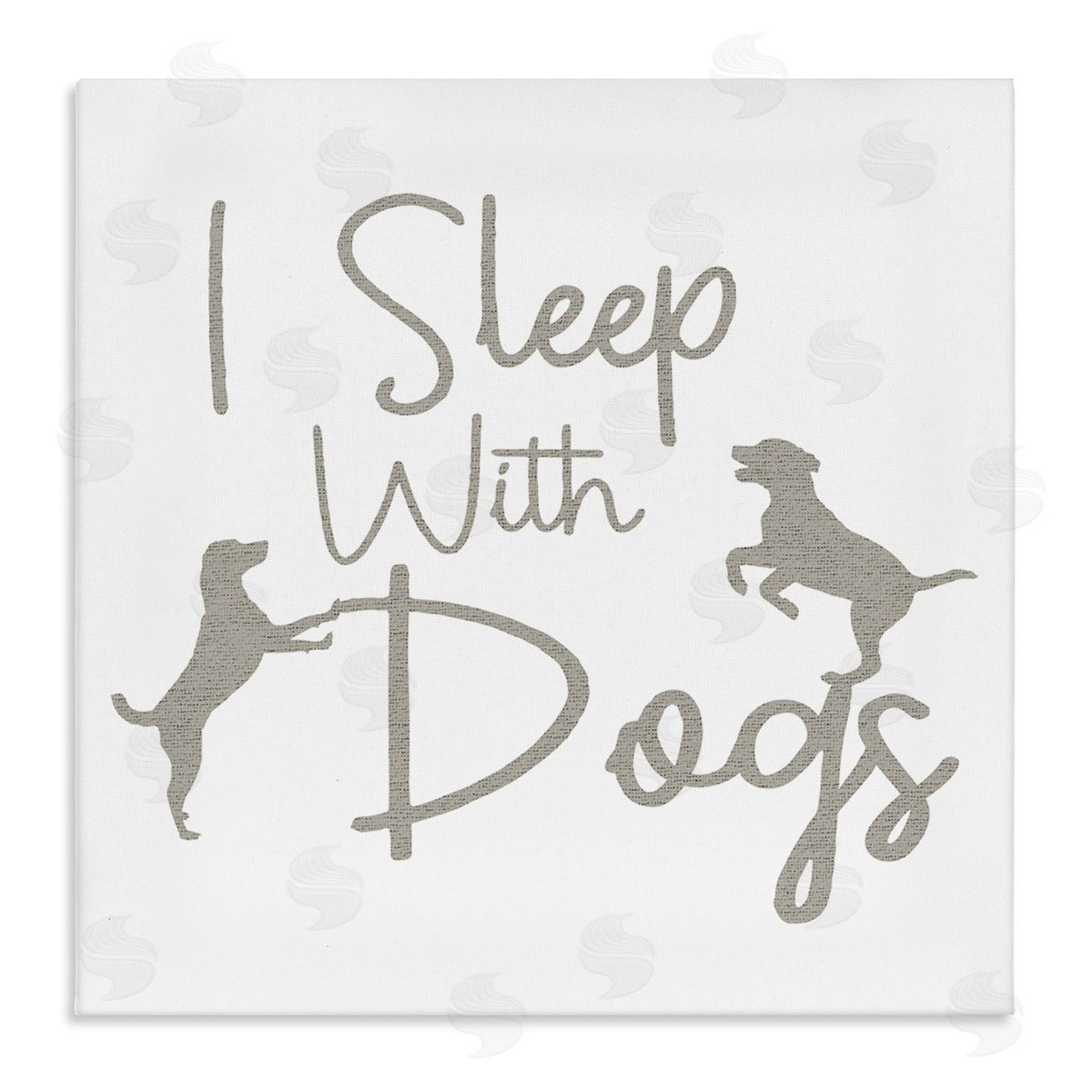 Stupell Studio I Sleep With Dogs Funny Pet Phrase Stretched Canvas Wall Art Print