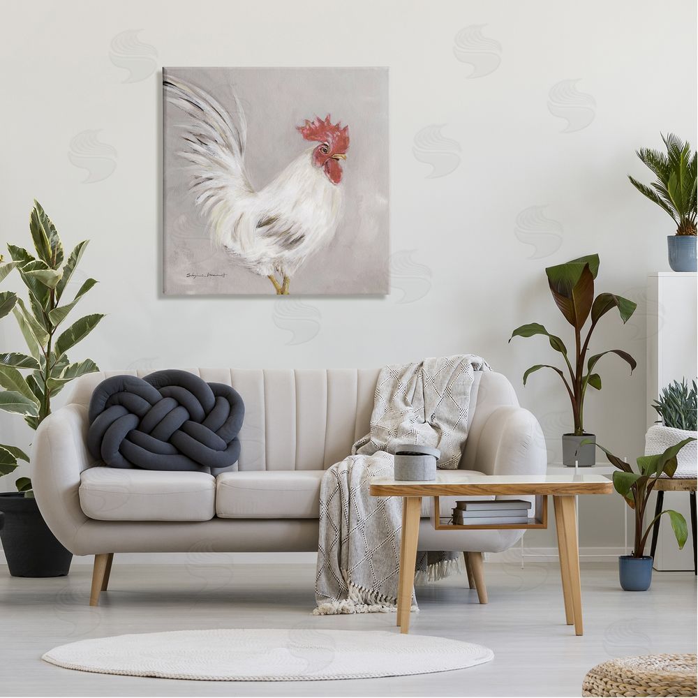 Stephanie Workman Marrott Country Chicken Hen Portrait Canvas Wall Art in Room