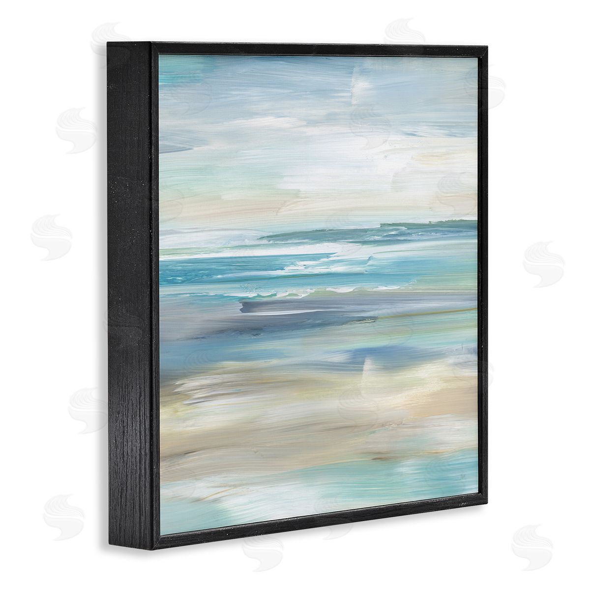 Nan Nautical Beach Shore Abstraction Black Framed Glicee Wall Art Print