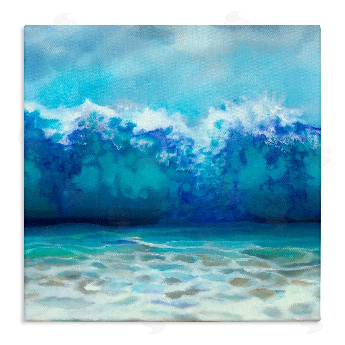 Louise Montillio Abstract Tsunami Waves Beach Tide Stretched Canvas Wall Art Print