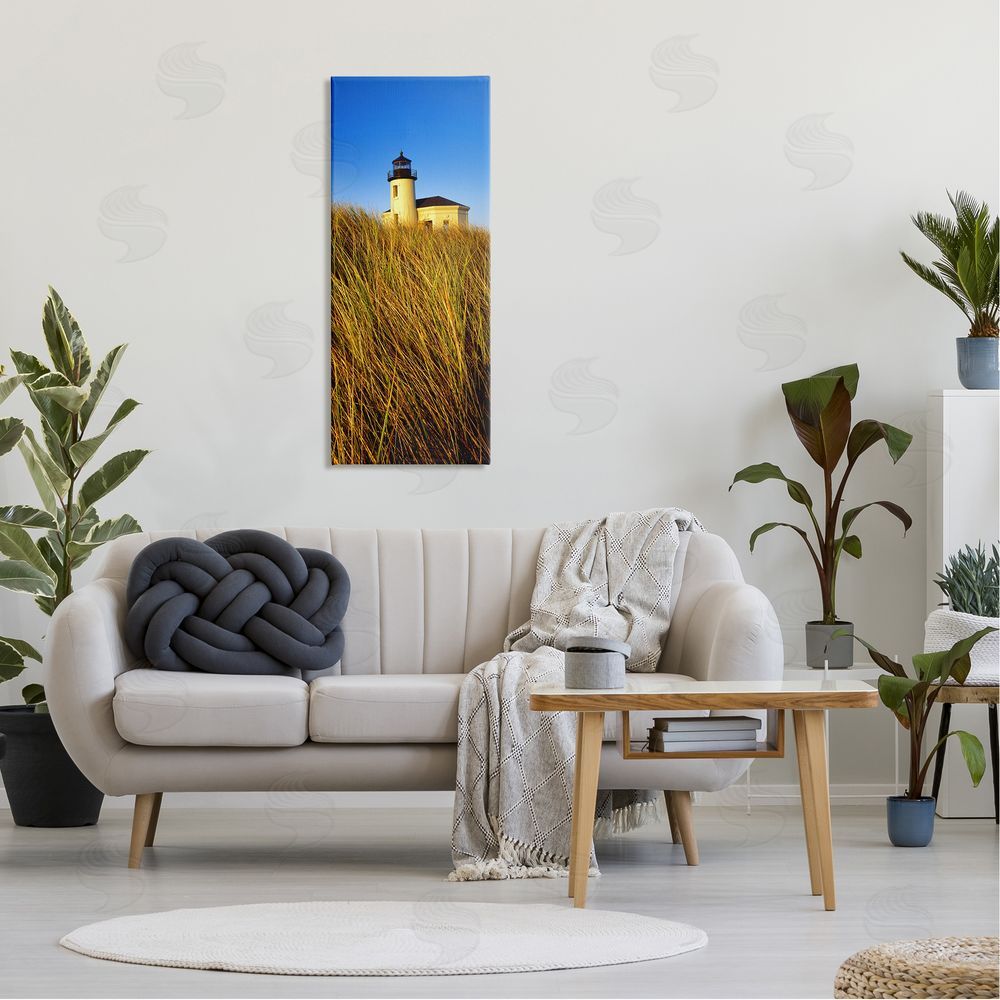 Dennis Frates Coastal Lighthouse Photography Canvas Wall Art in Room