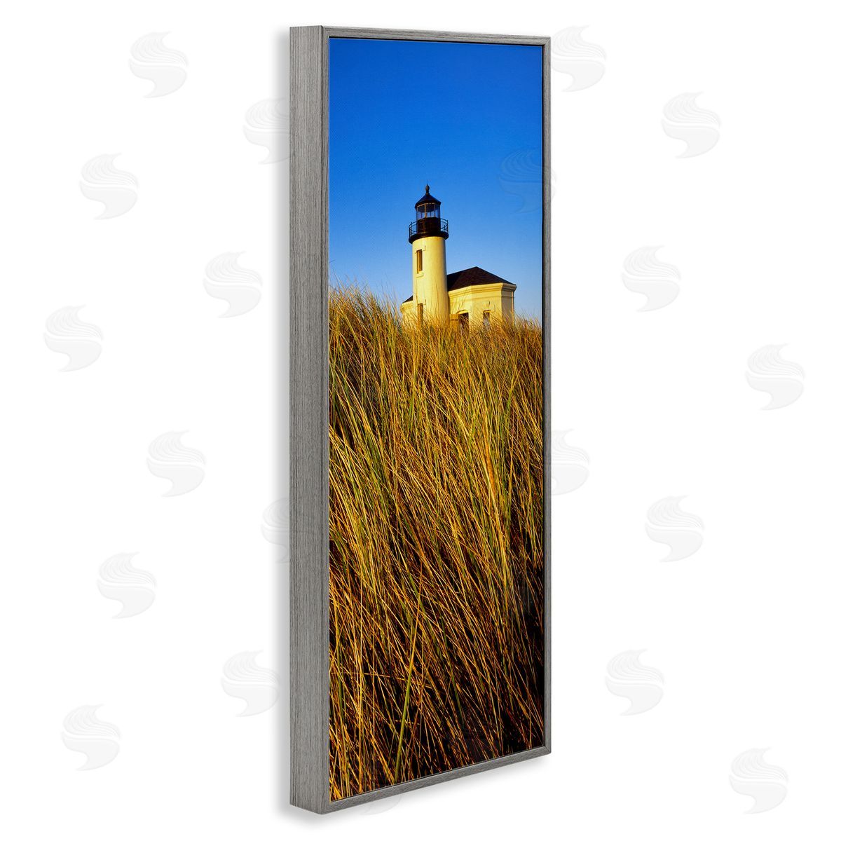 Dennis Frates Coastal Lighthouse Photography Gray Framed Glicee Wall Art Print