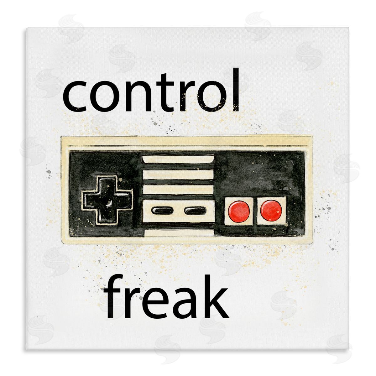 Annie Warren Control Freak Vintage Gamer Stretched Canvas Wall Art Print
